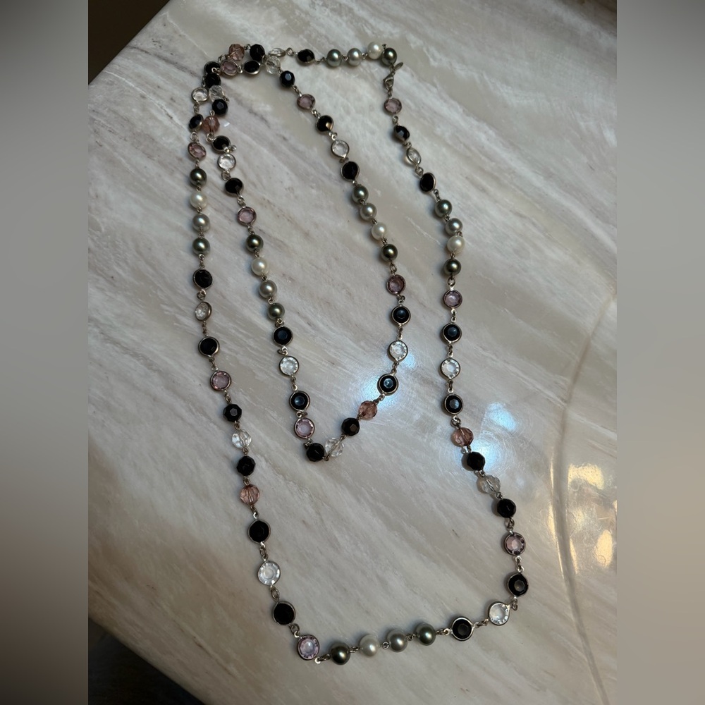 Premier Black and Silver Beaded Necklace